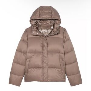 Victoria’s Secret Pink Marshmallow Puffer Coat Iced Coffee NWT